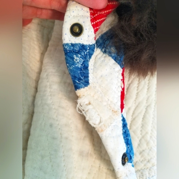 NWOT Mabel And Snow Quilt Coat Genuine Sheepskin Collar Size Small / Med… - Picture 4 of 9